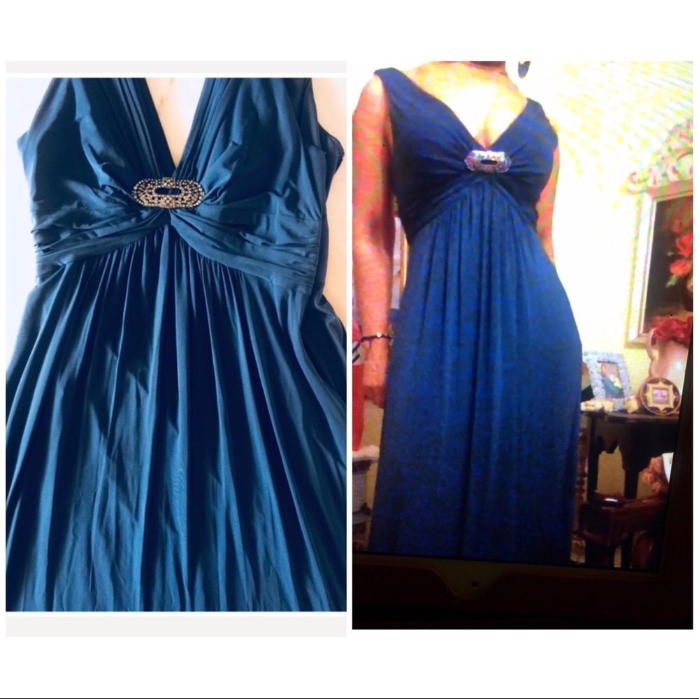 BCBGMAXAZRIA BROOCH SLEEVELESS GOWN DRESS Size 4 - Picture 1 of 8